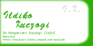 ildiko kuczogi business card