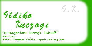 ildiko kuczogi business card